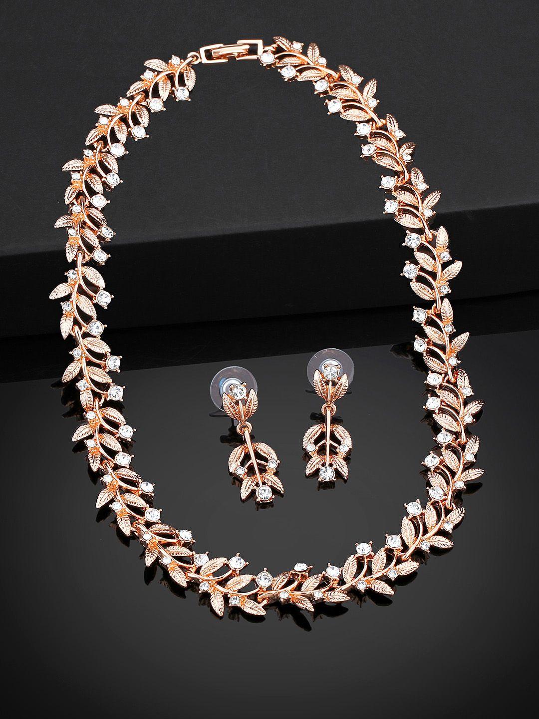 estele-rose-gold-plated-crystal-studded-jewellery-set