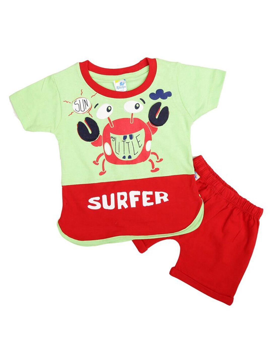 v-mart-kids-conversational-printed-pure-cotton-t-shirt-with-shorts