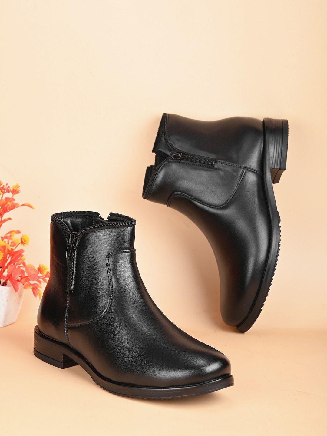dressberry-women-black-block-heeled-mid-top-regular-boots