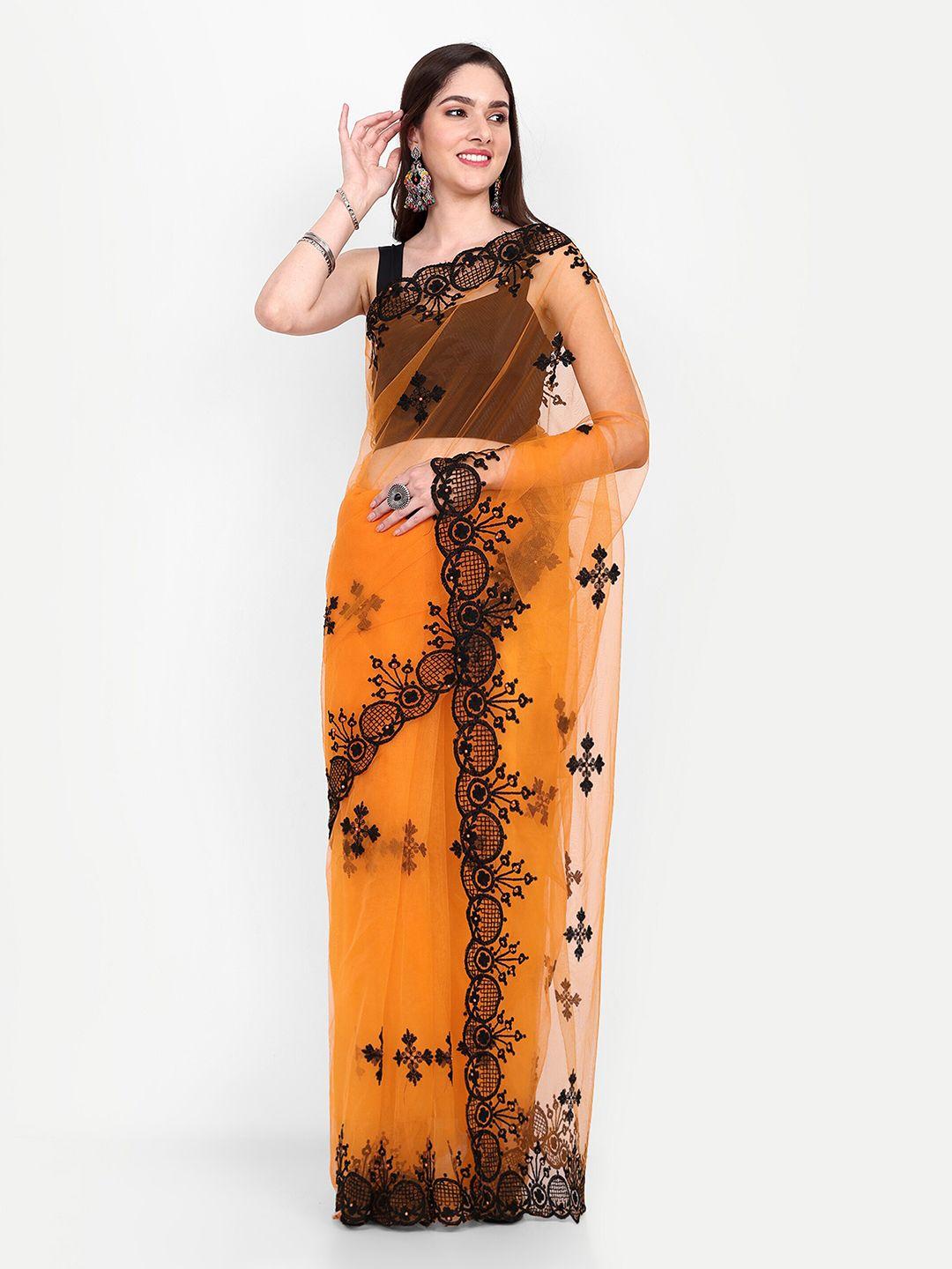 barkiya-creation-ethnic-motifs-embroidered-net-saree