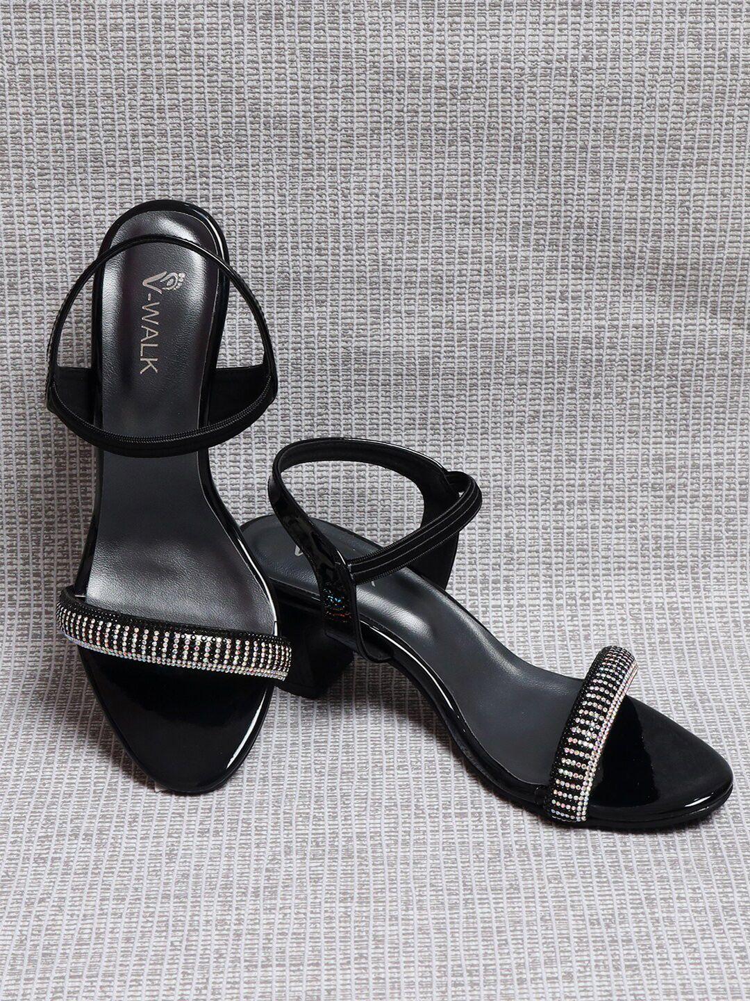 v-walk-embellished-party-open-toe-block-heels-with-backstrap