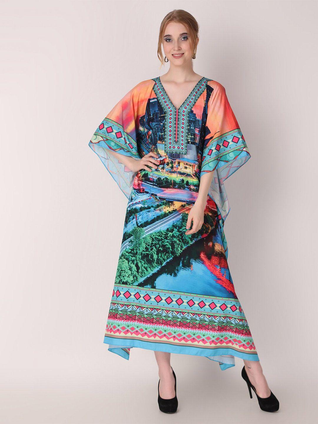 rajoria-instyle-graphic-printed-kaftan-midi-dress