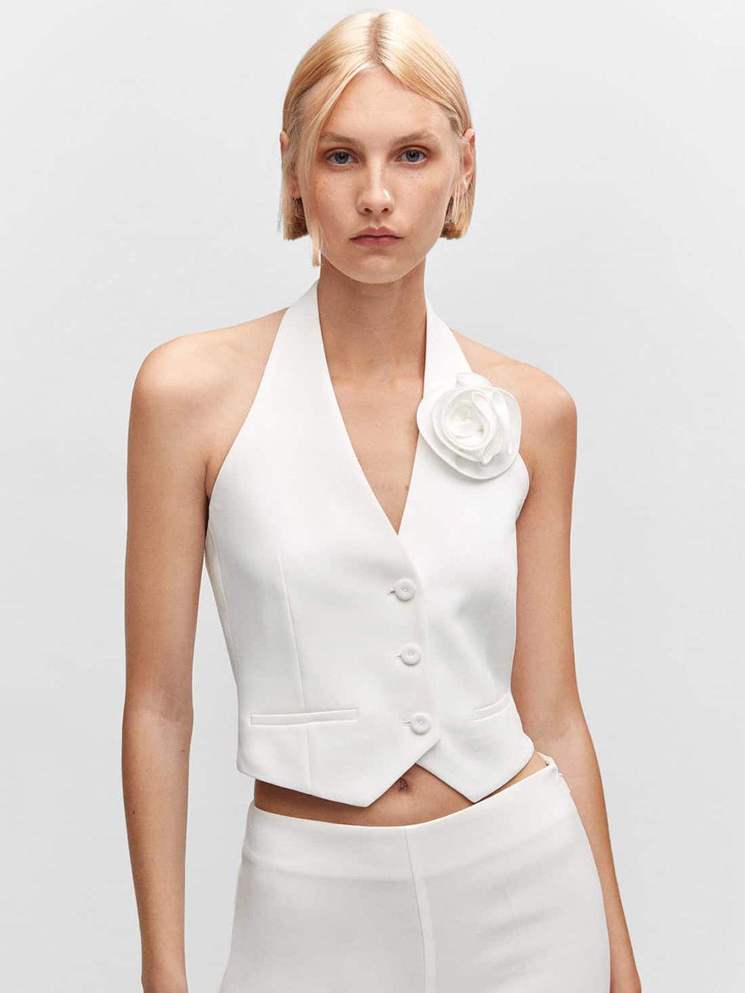 mango-single-breasted-halter-neck-cropped-waistcoat-with-applique-detail
