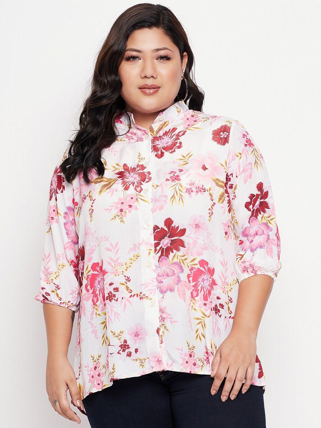 nabia-plus-size-floral-print-mandarin-collar-satin-shirt-style-top