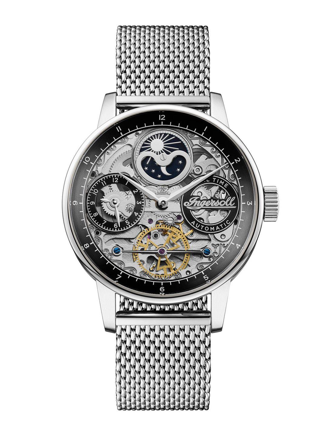 ingersoll-men-skeleton-dial-&-stainless-steel-analogue-automatic-watch-i07708