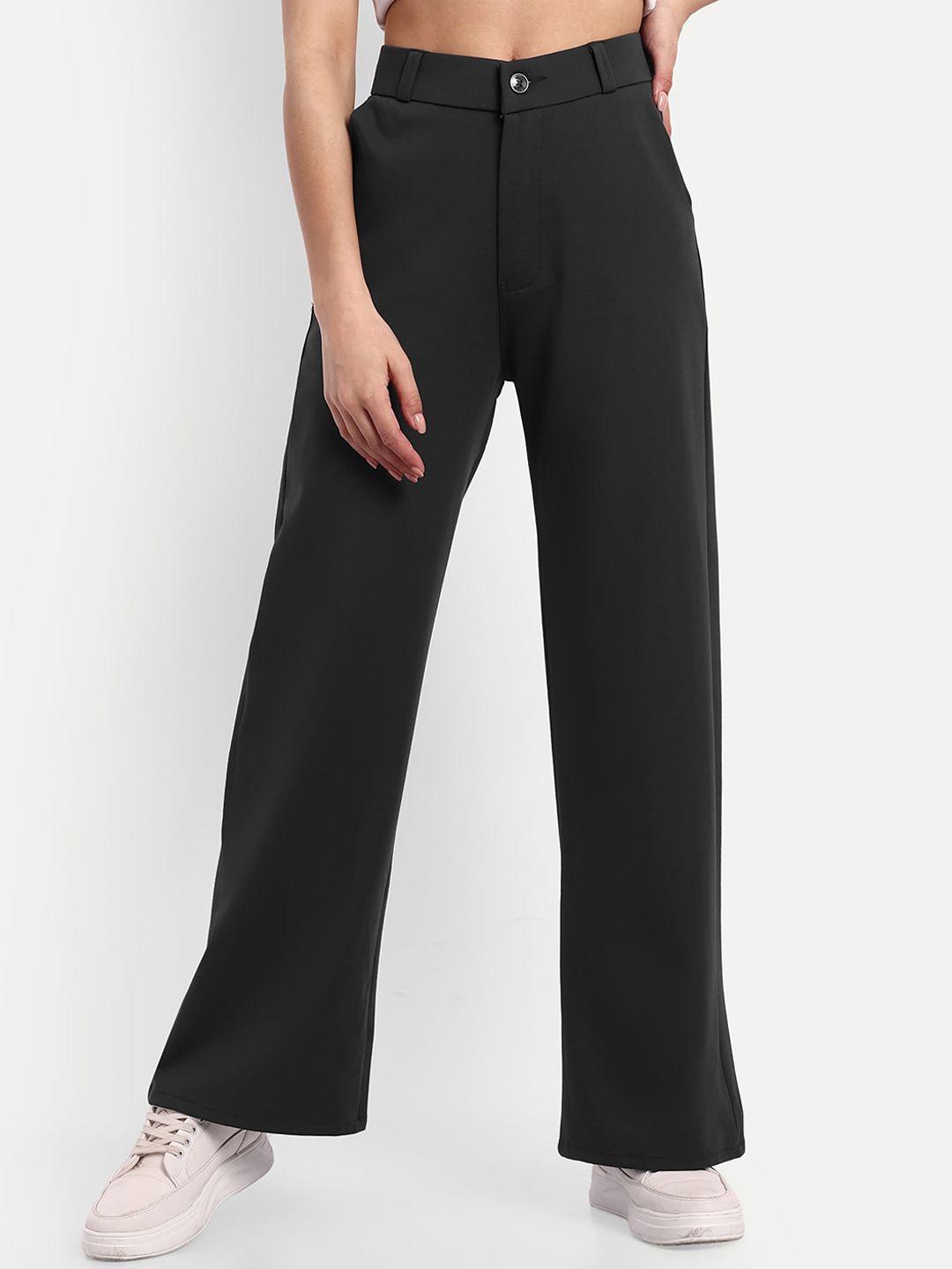 next-one-women-grey-smart-loose-fit-high-rise-easy-wash-trousers