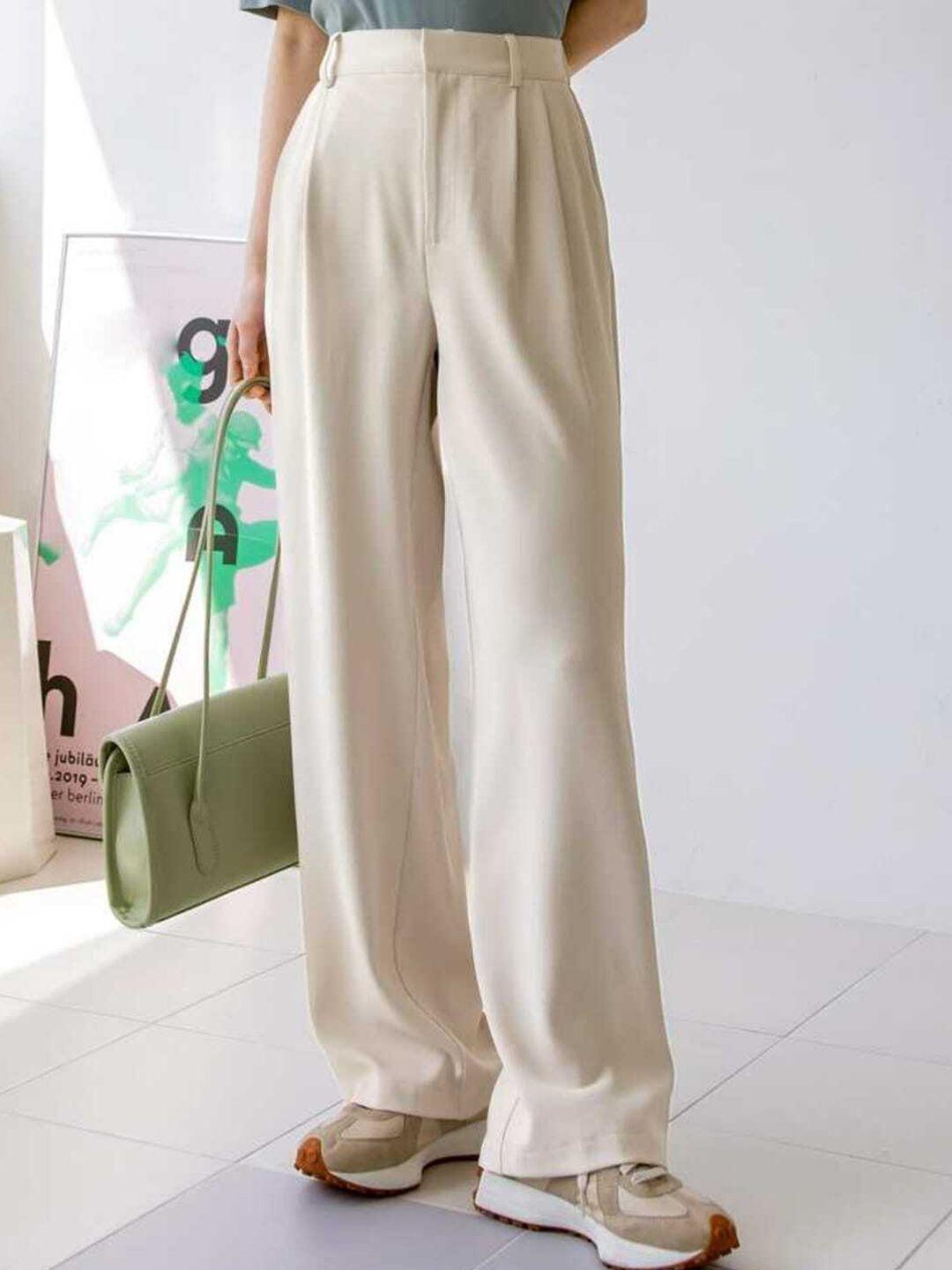 next-one-women-smart-loose-fit-high-rise-easy-wash-pleated-parallel-trousers