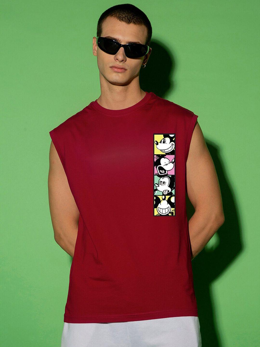 bewakoof-red-mickey-mouse-printed-boxy-fit-sleeveless-pure-cotton-gym-vest-605665