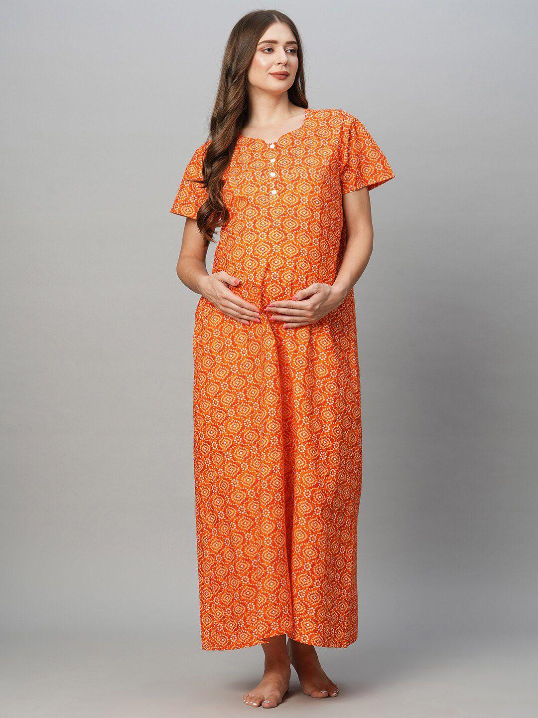 momtobe-ethnic-motifs-printed-pure-cotton-maternity-maxi-nightdress