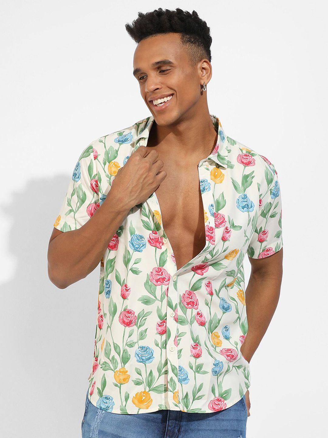 campus-sutra-classic-floral-printed-casual-shirt