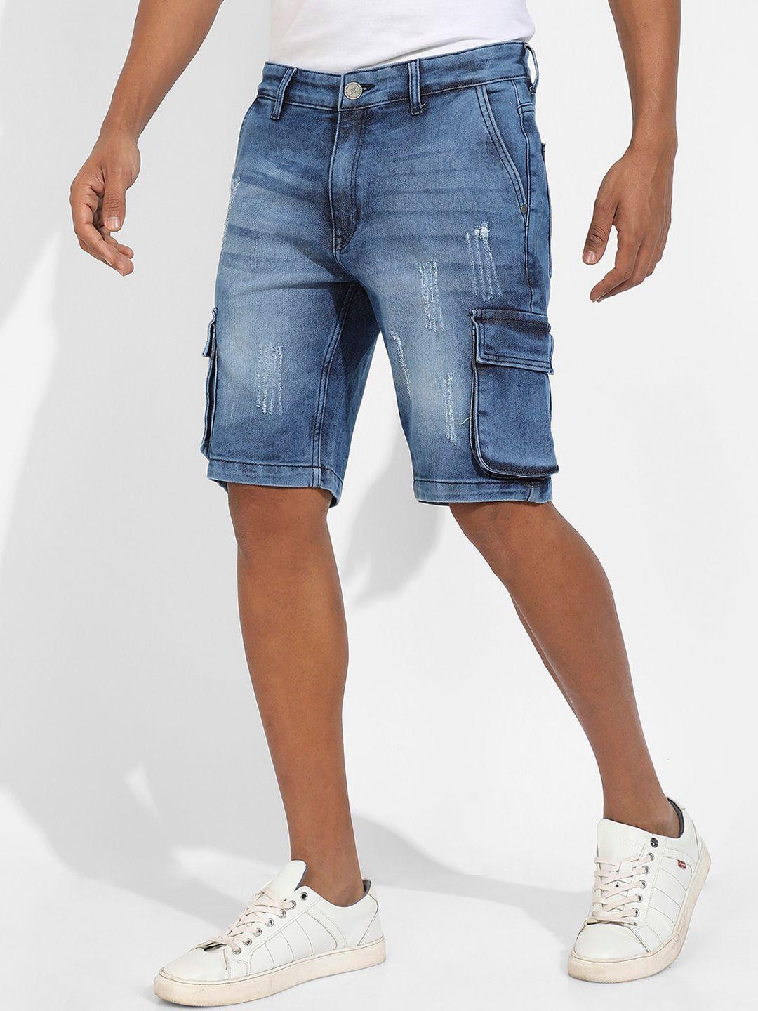 campus-sutra-men-washed-regular-fit-mid-rise-outdoor-cotton-shorts
