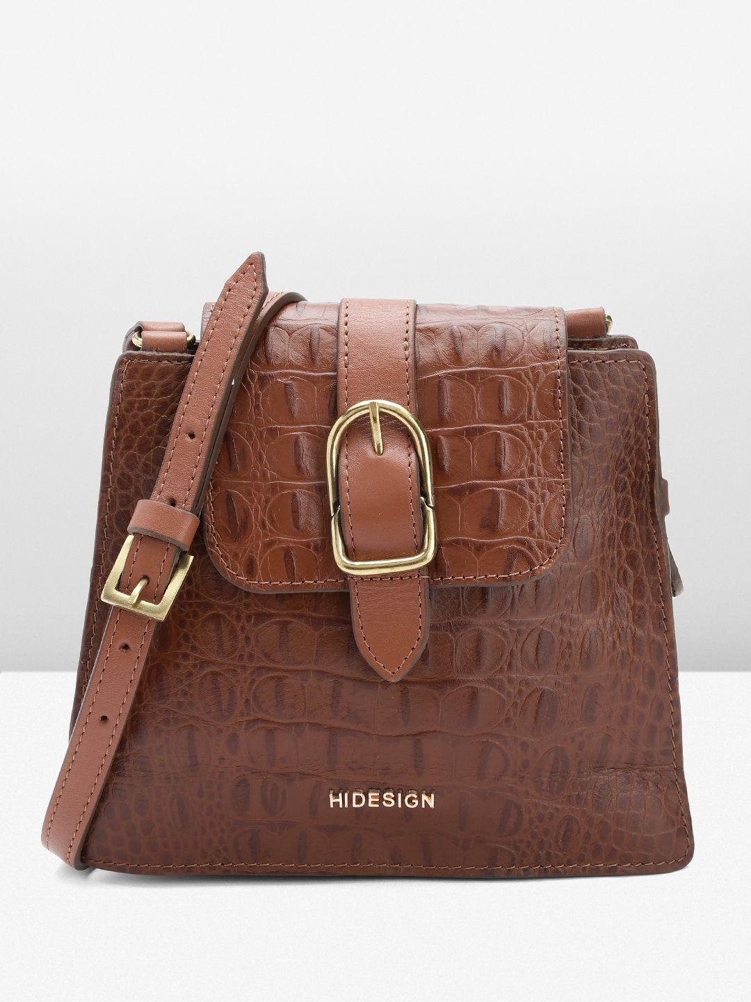 hidesign-croc-textured-leather-structured-sling-bag
