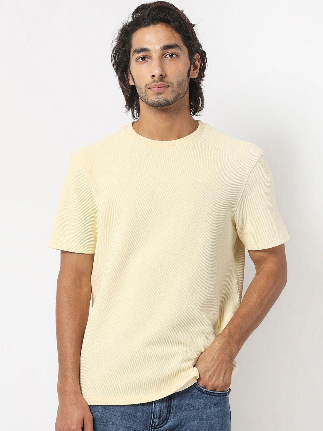 rare-rabbit-self-design-cotton-t-shirt
