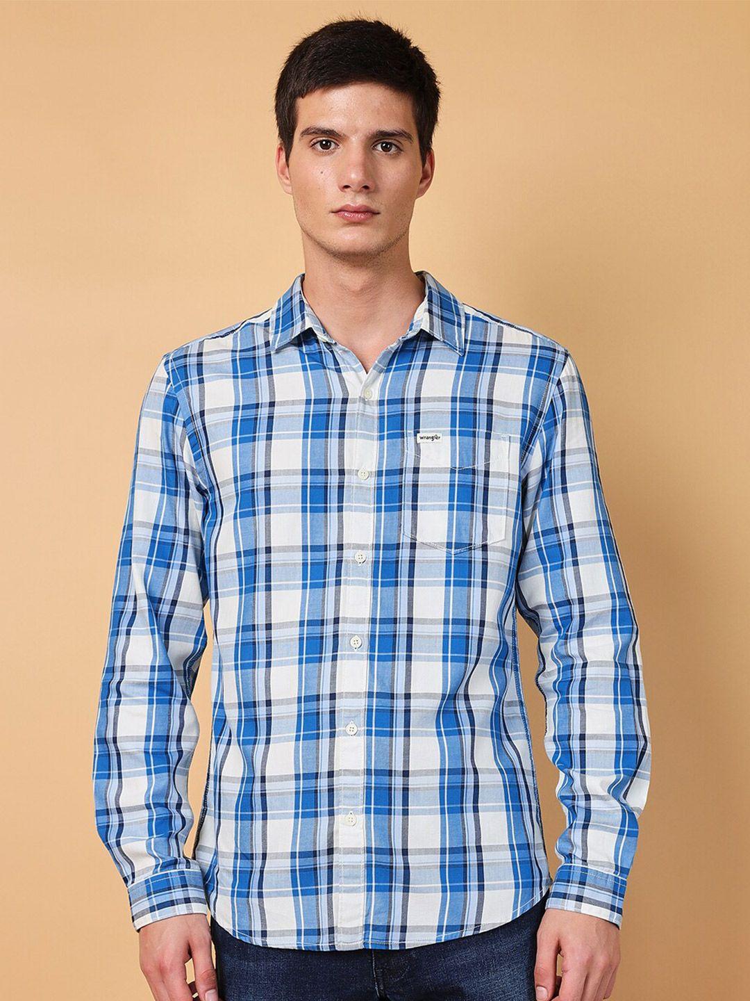 wrangler-tartan-checked-regular-fit-pure-cotton-casual-shirt