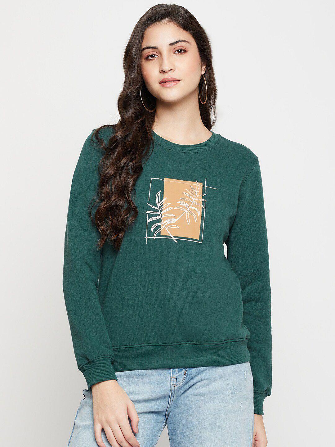 cantabil-floral-printed-hooded-pullover-fleece-sweatshirt