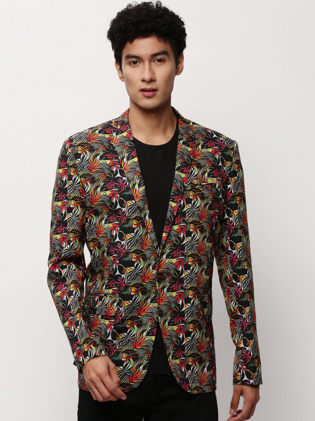 showoff-abstract-printed-slim-fit-single-breasted-cotton-blazer