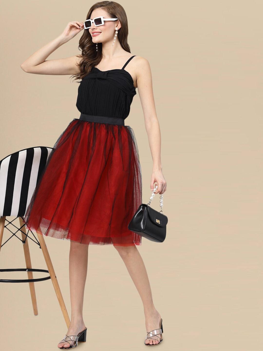 dressberry-knee-length-flared-skirt