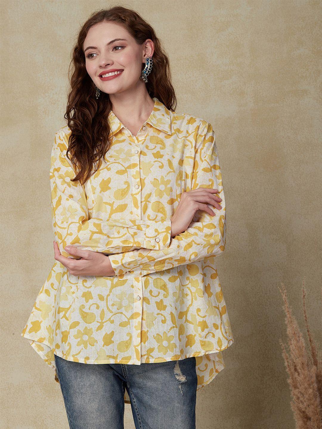 fashor-floral-printed-spread-collar-regular-fit-cotton-casual-shirt