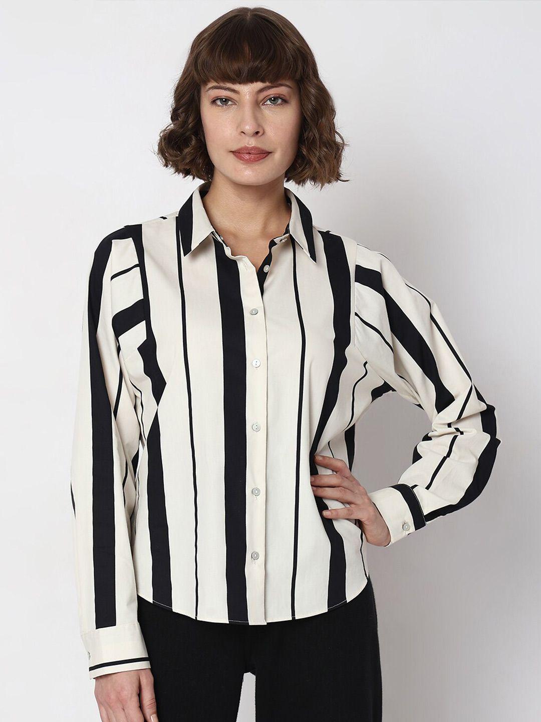 vero-moda-vertical-striped-spread-collar-cuff-sleeves-cotton-casual-shirt