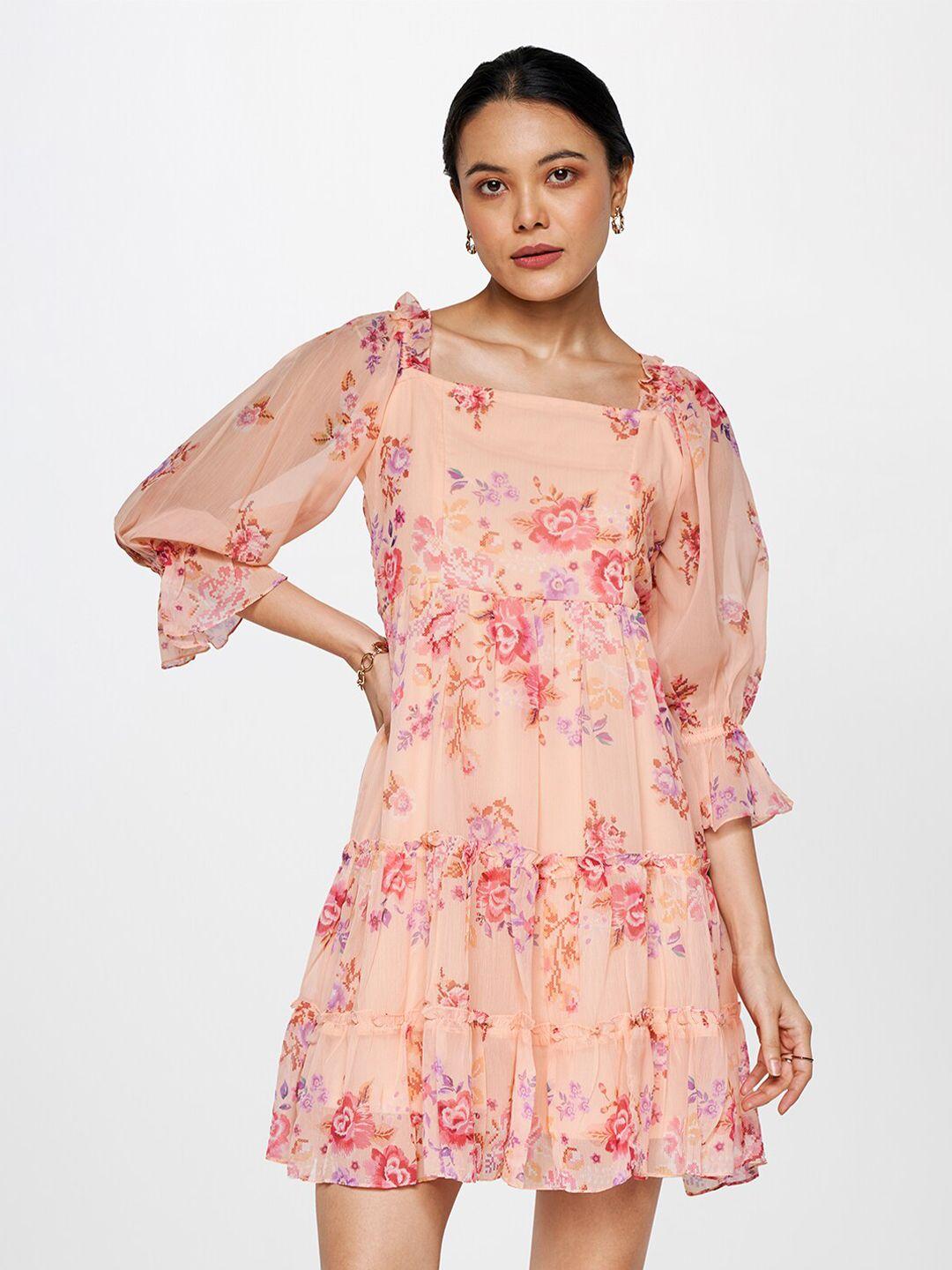 and-floral-printed-square-neck-puff-sleeves-gathered-detailed-a-line-mini-dress
