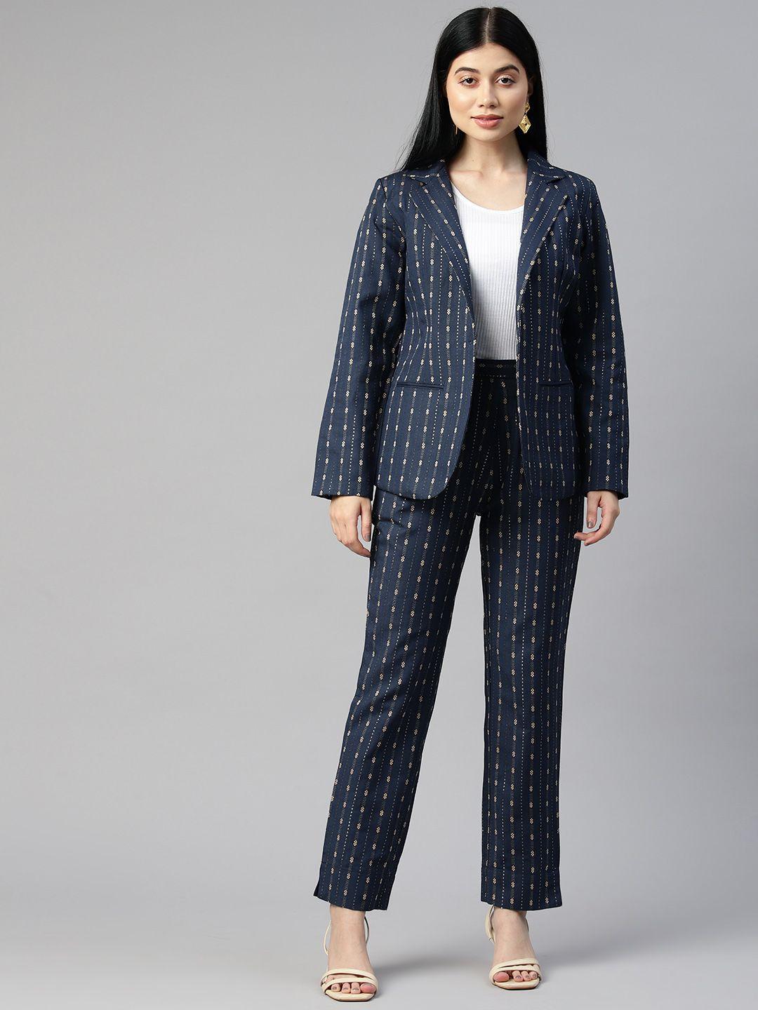 cottinfab-women-striped-cotton-blazers-and-trousers-co-ords