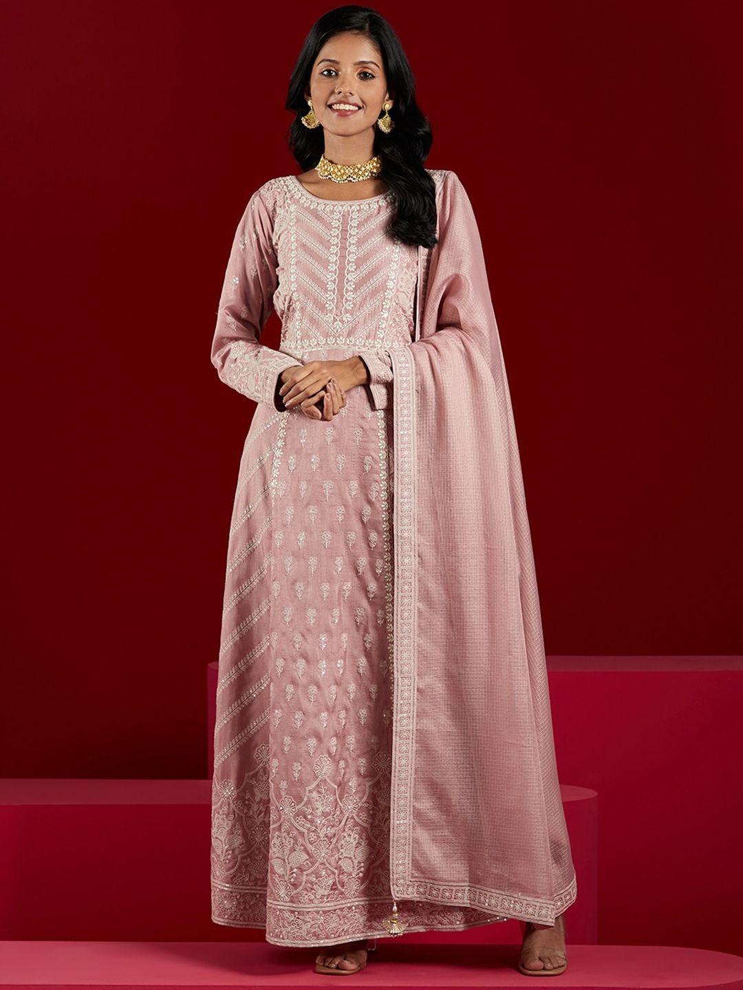 libas-art-embroidered-panelled-sequined-a-line-pure-silk-kurta-with-trousers-&-dupatta