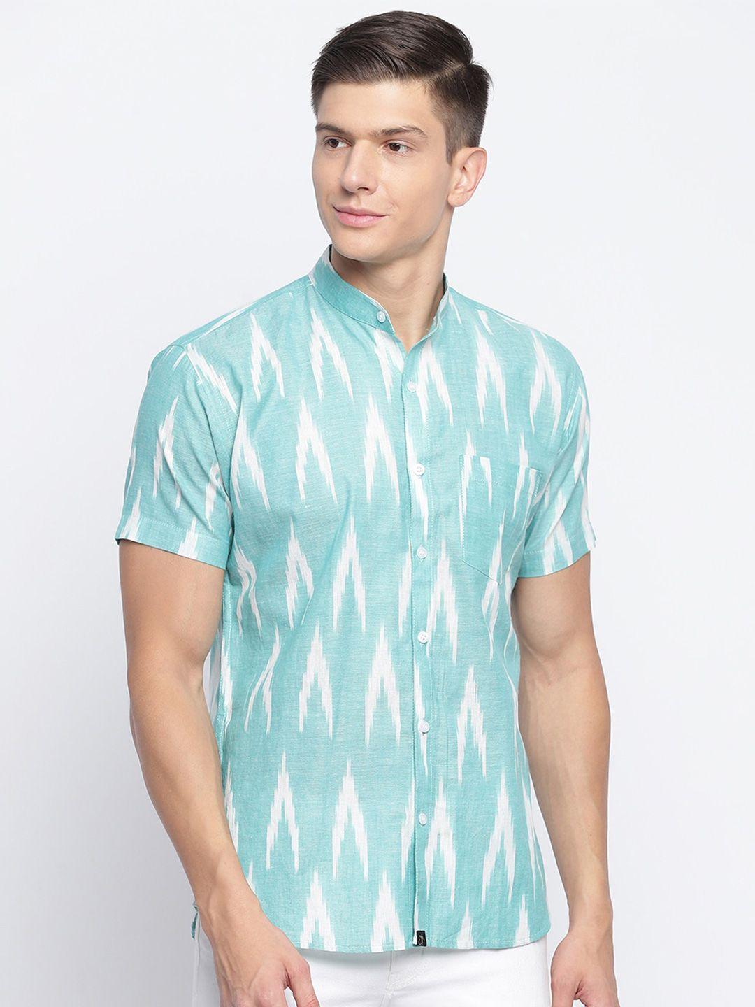 javinishka-geometric-printed-cotton-classic-slim-fit-opaque-casual-shirt