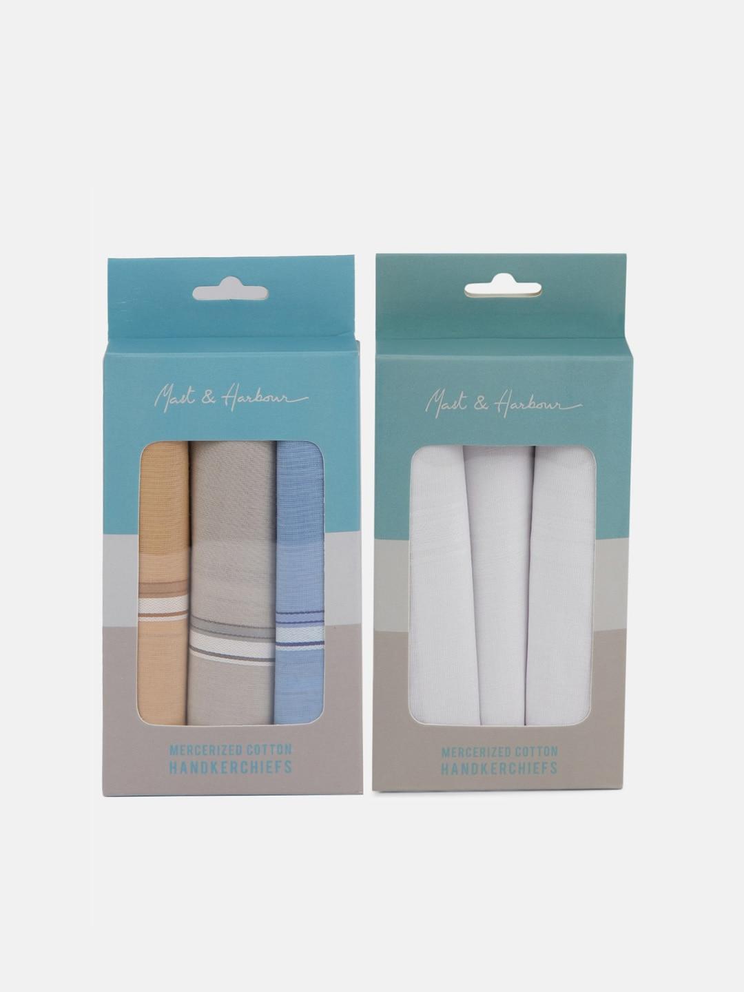 mast-&-harbour-men-white-&-blue-set-of-6-striped-cotton-handkerchiefs