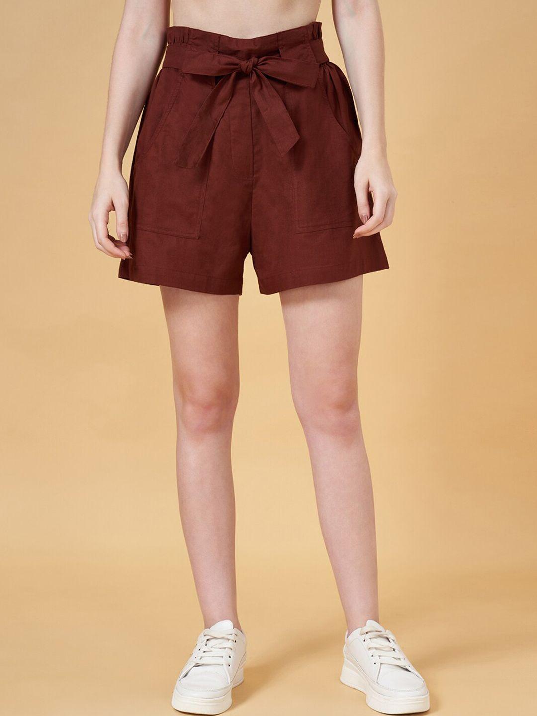 people-women-mid-rise-cotton-regular-shorts