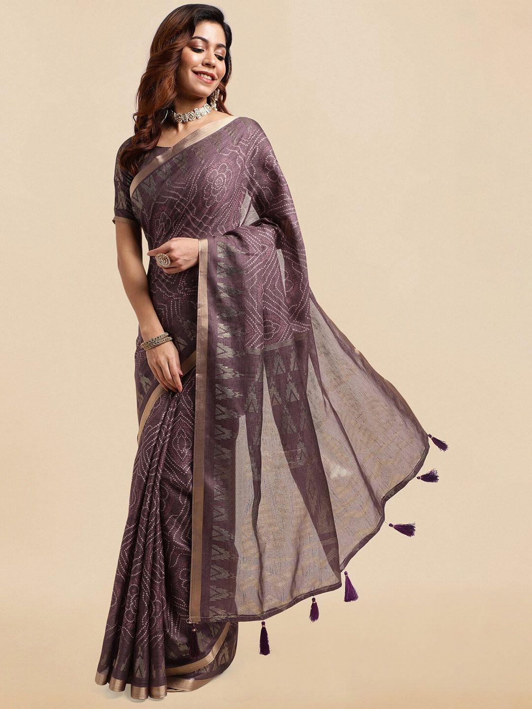 mirchi-fashion-bandhani-printed-zari-saree