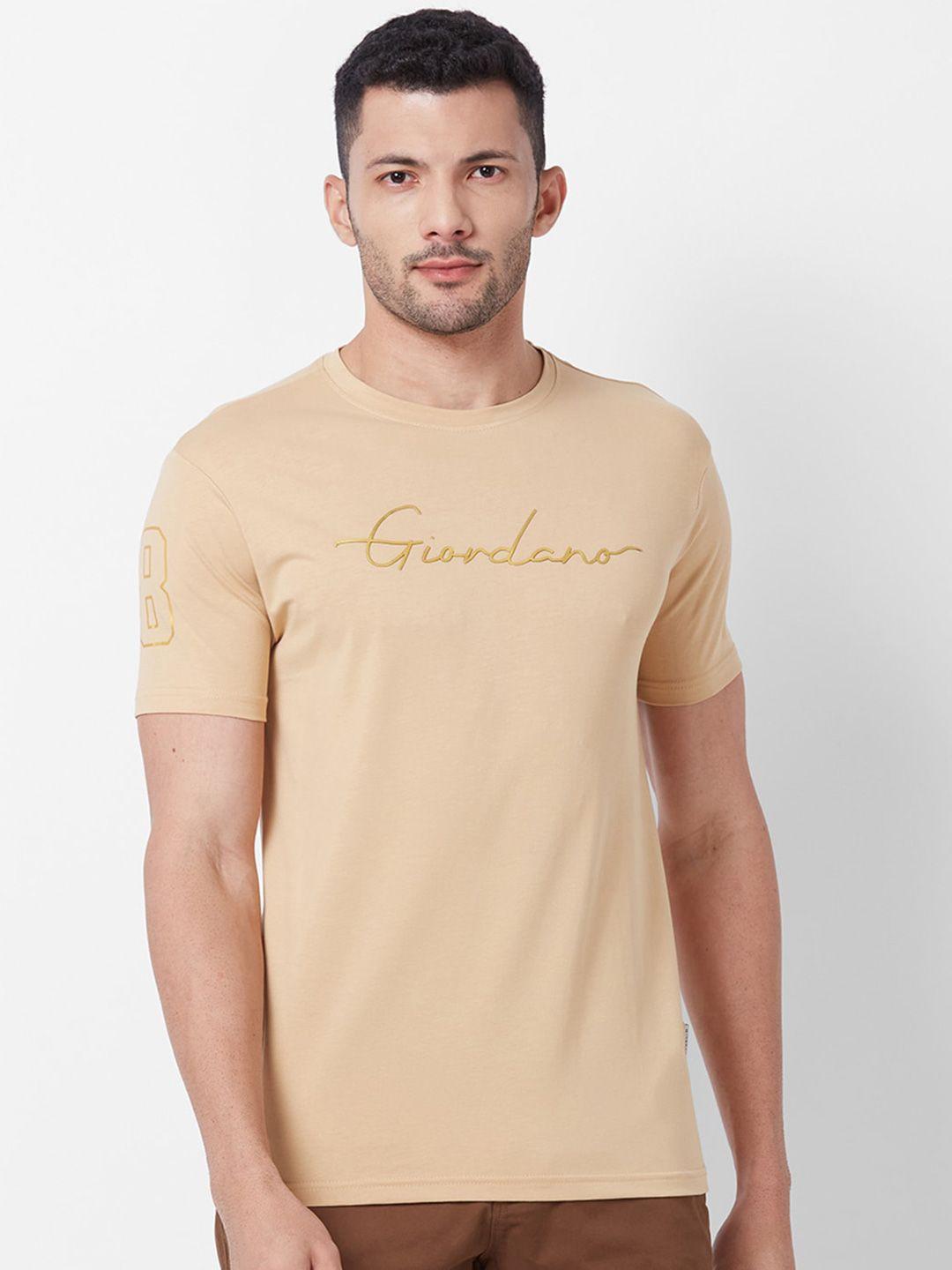 giordano-slim-fit-typography-printed-pure-cotton-t-shirt