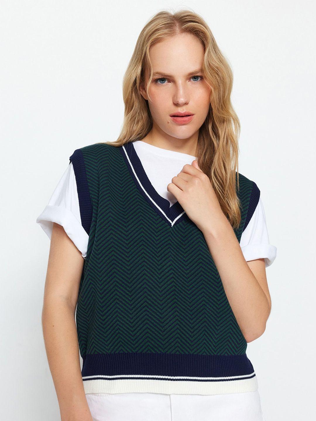 trendyol-self-design-chevron-acrylic-sweater-vest