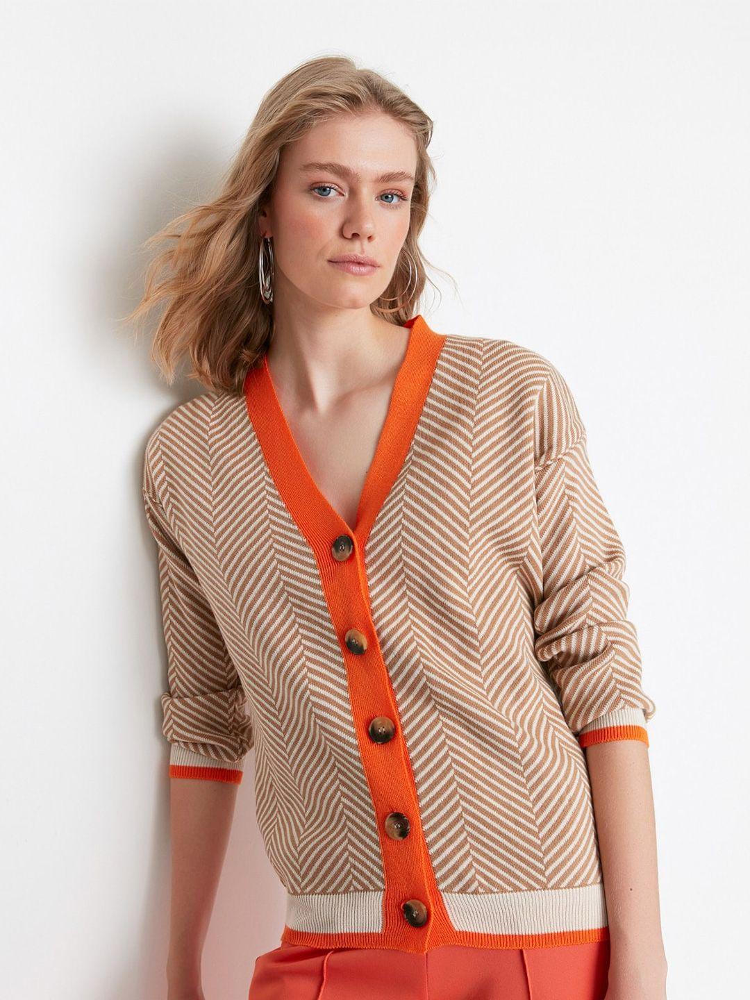 trendyol-v-neck-printed-pure-acrylic-cardigan-sweaters