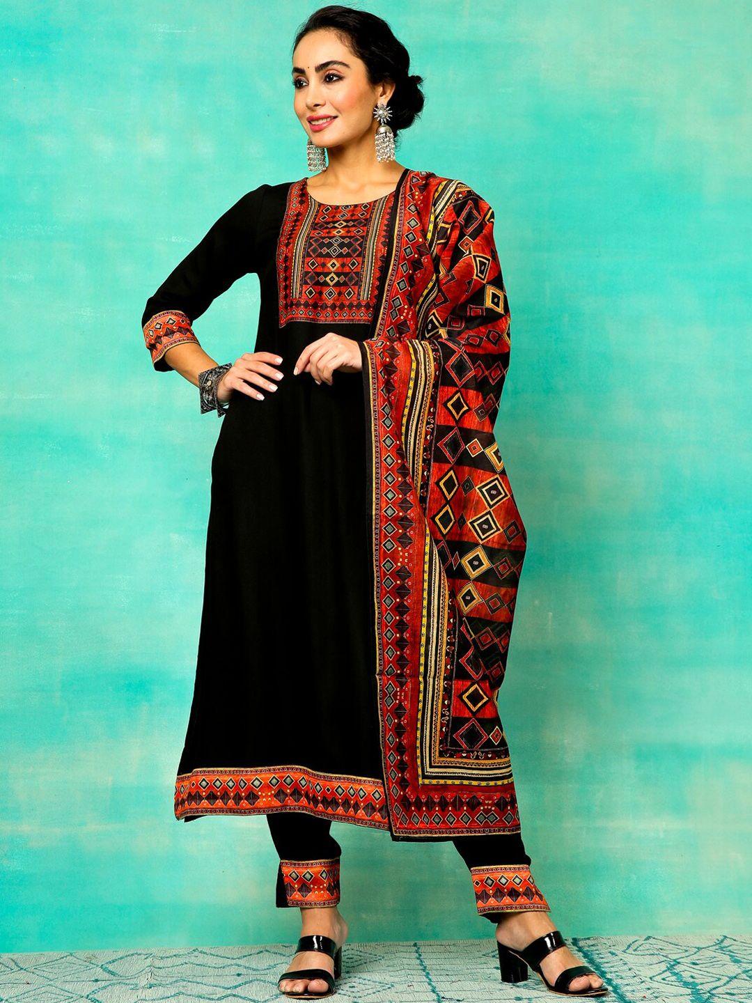 anouk-black-ethnic-motifs-printed-a-line-kurta-with-trousers-&-dupatta