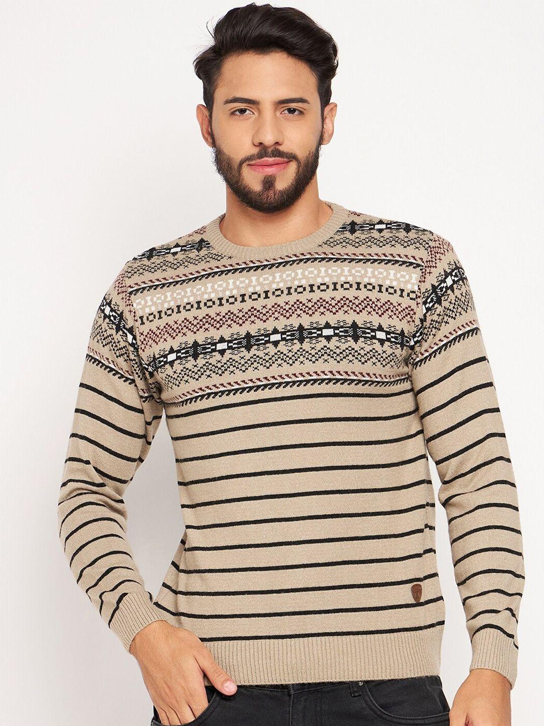 duke-striped-round-neck-ribbed-pullover-sweaters