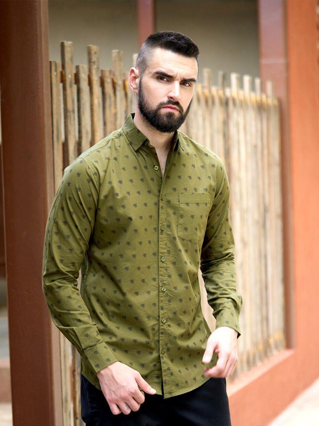 dillinger-spread-collar-ethnic-motifs-printed-casual-pure-cotton-shirt