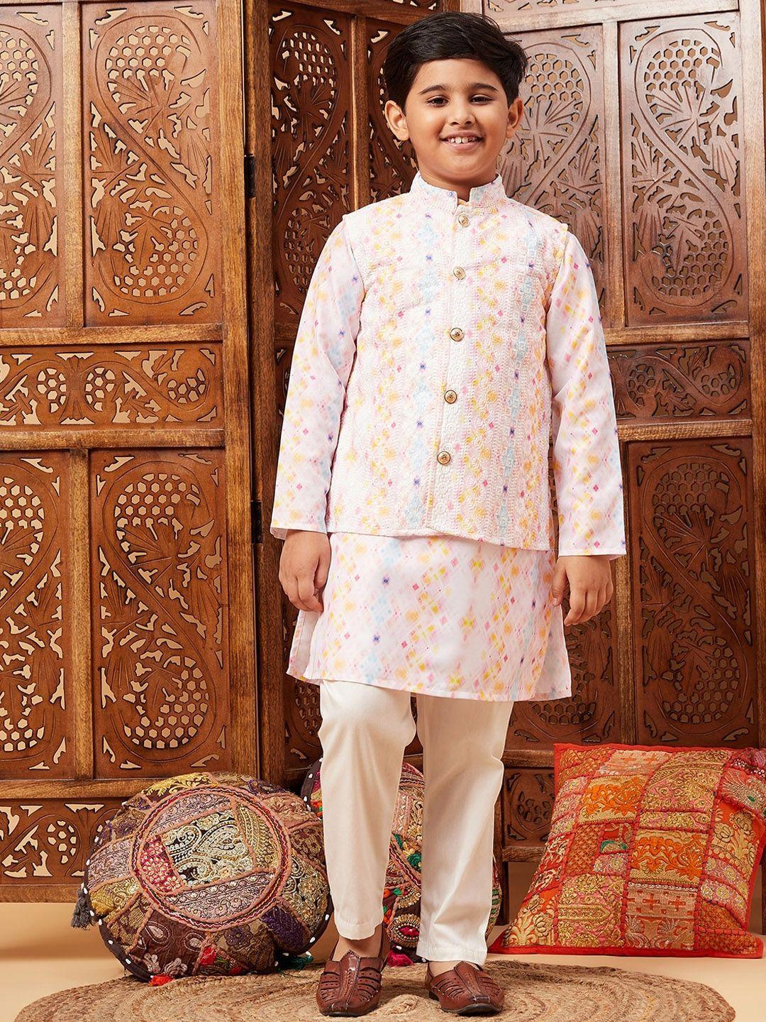 stylo-bug-boys-geometric-printed-kurta-and-pyjamas-with-nehru-jacket