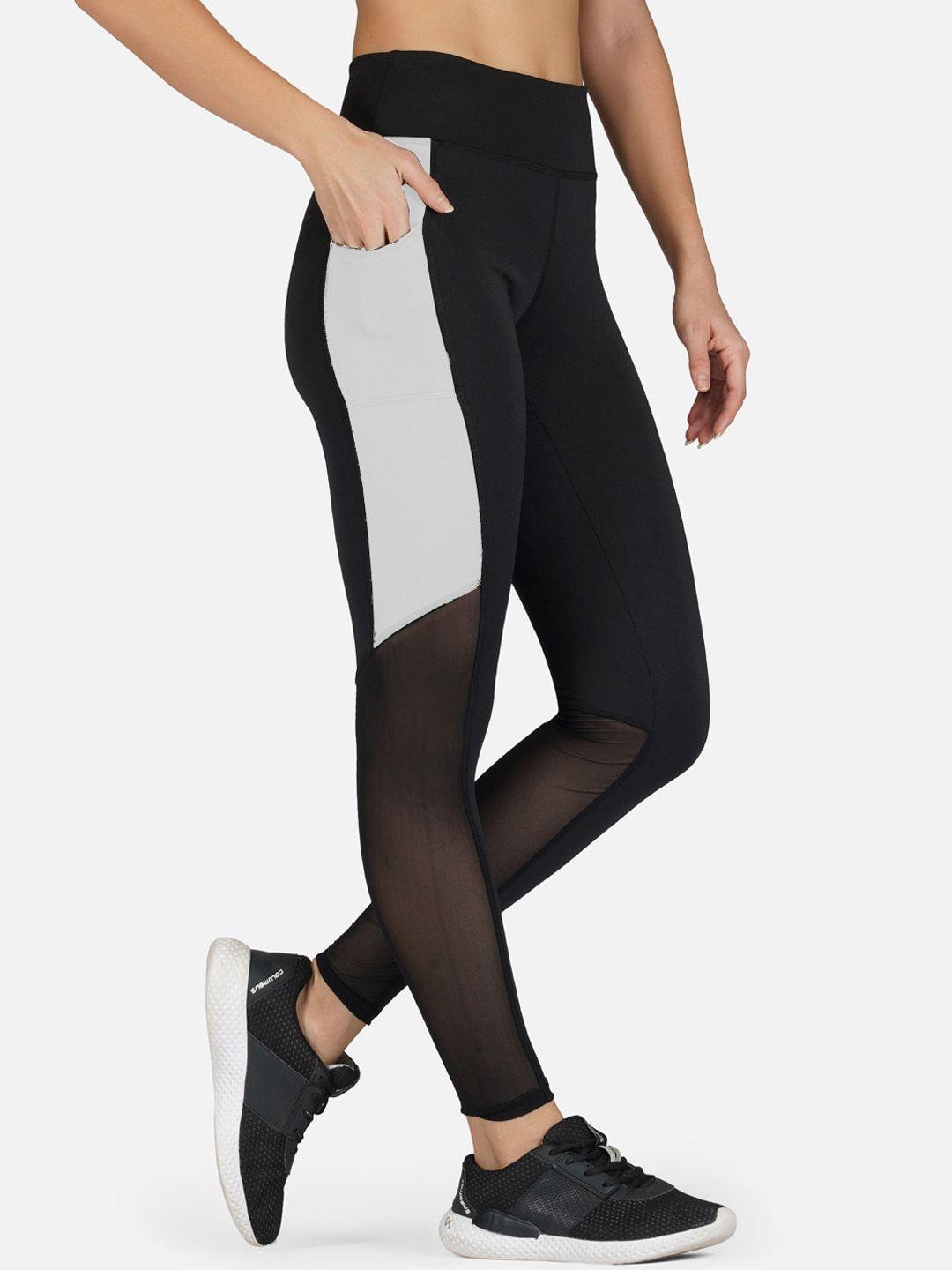 imperative-women-colourblocked-high-rise-slim-fit-antimicrobial-ankle-length-gym-tights