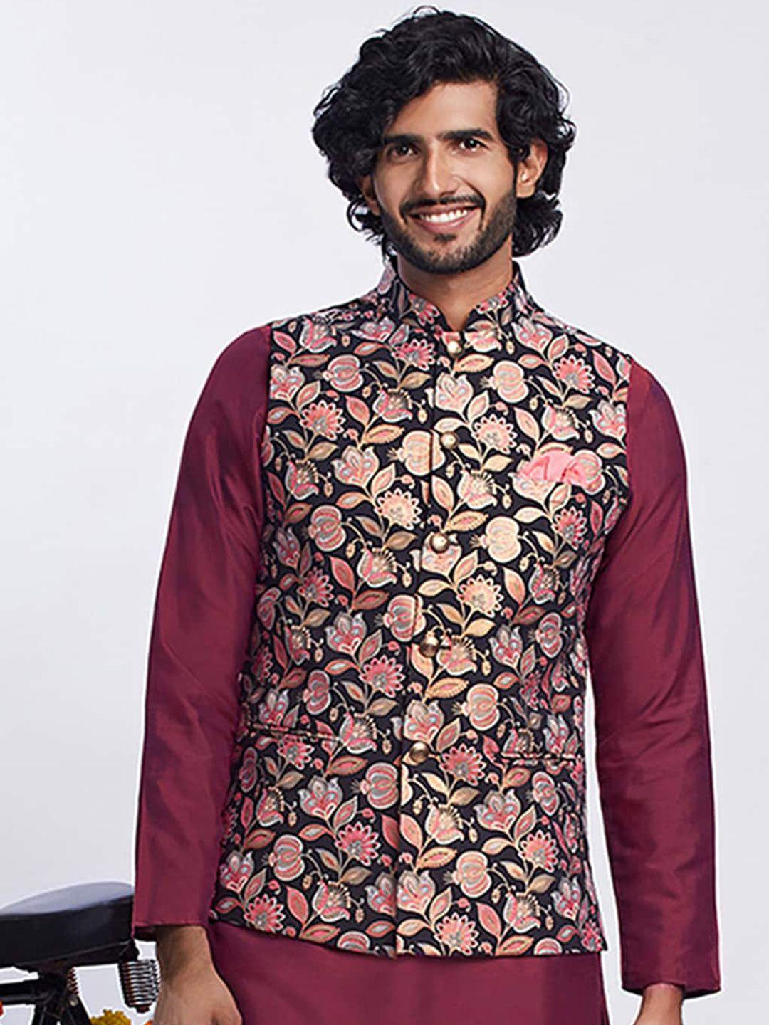 kisah-men-printed-pure-cotton-nehru-jacket