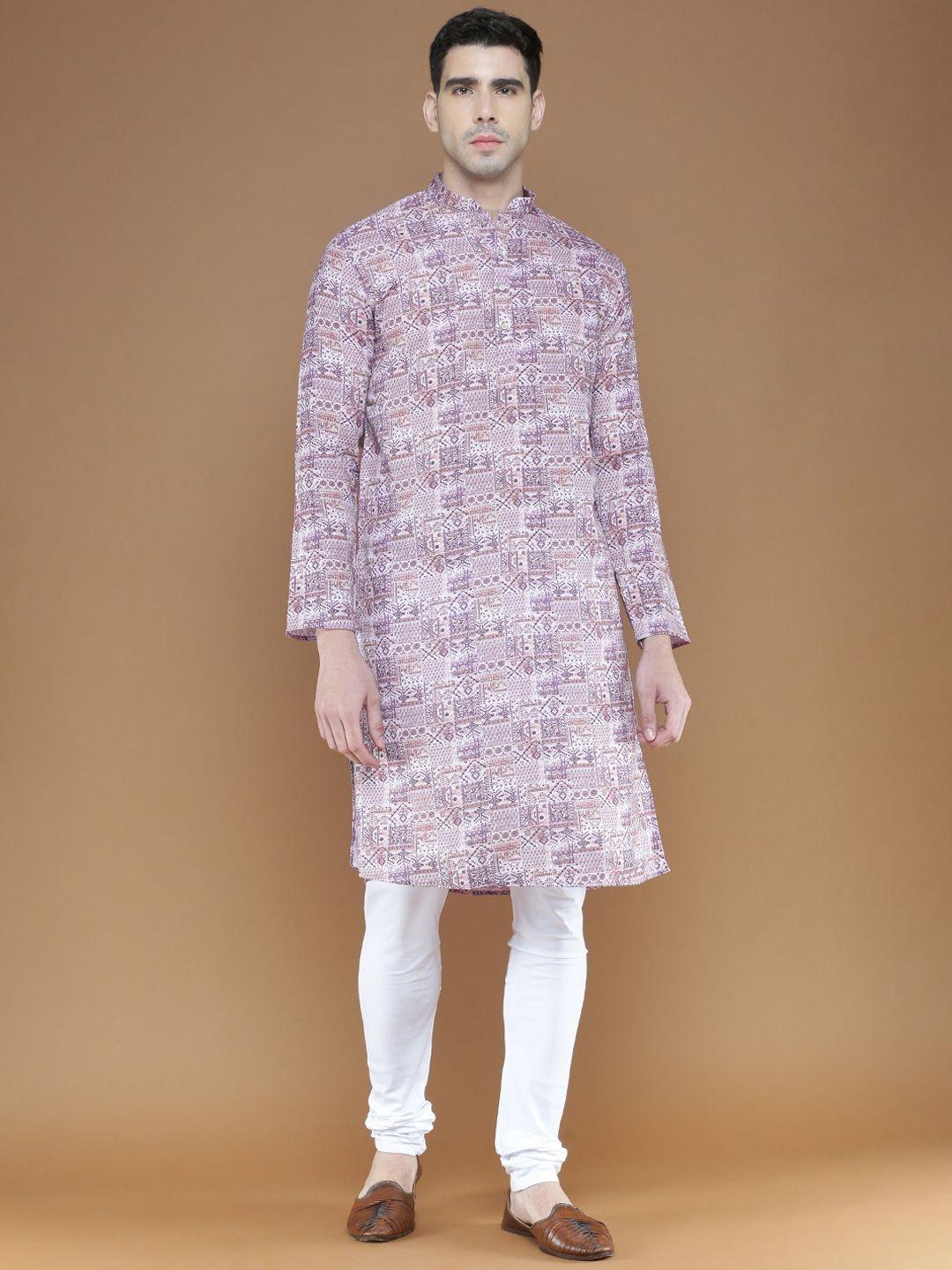 sanwara-ethnic-motifs-printed-regular-kurta-with-pyjamas