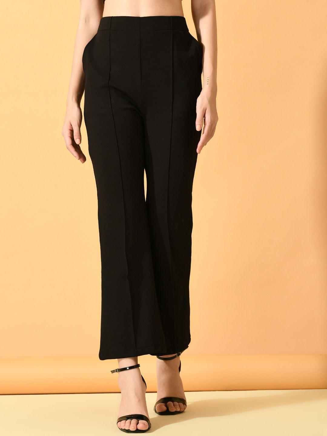 dressberry-women-black-comfort-flared-lycra-wrinkle-free-parallel-trouser