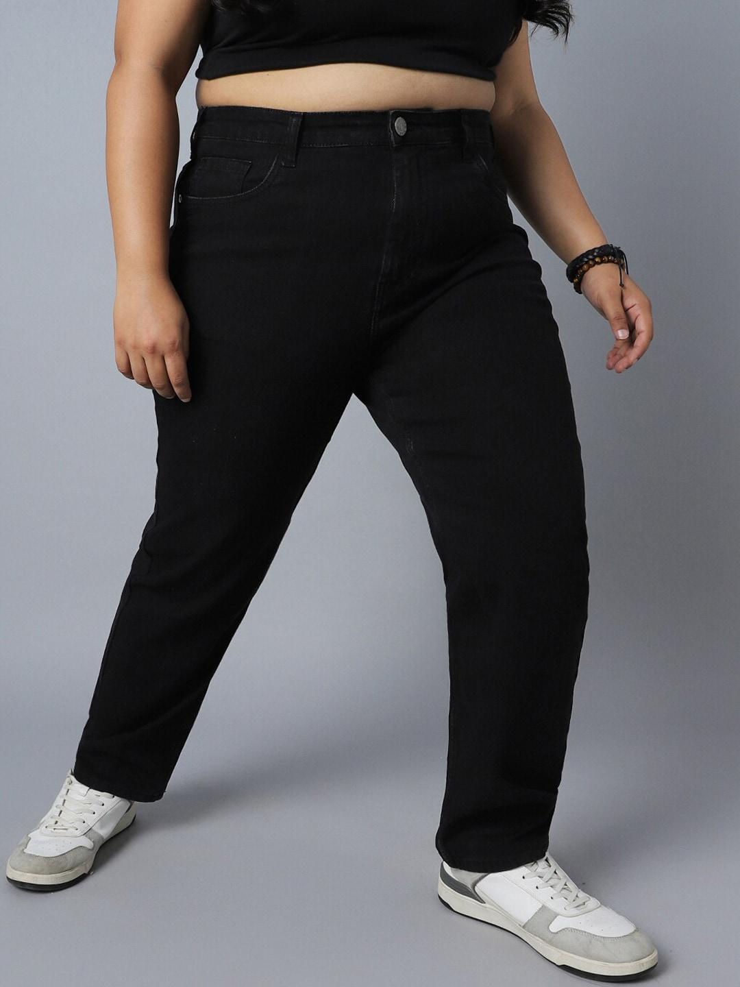 freeform-by-high-star-women-black-straight-fit-high-rise-slash-knee-stretchable-jeans