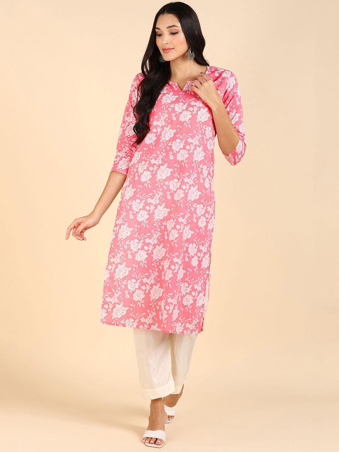 blocks-of-india-floral-printed-straight-regular-cotton-kurta