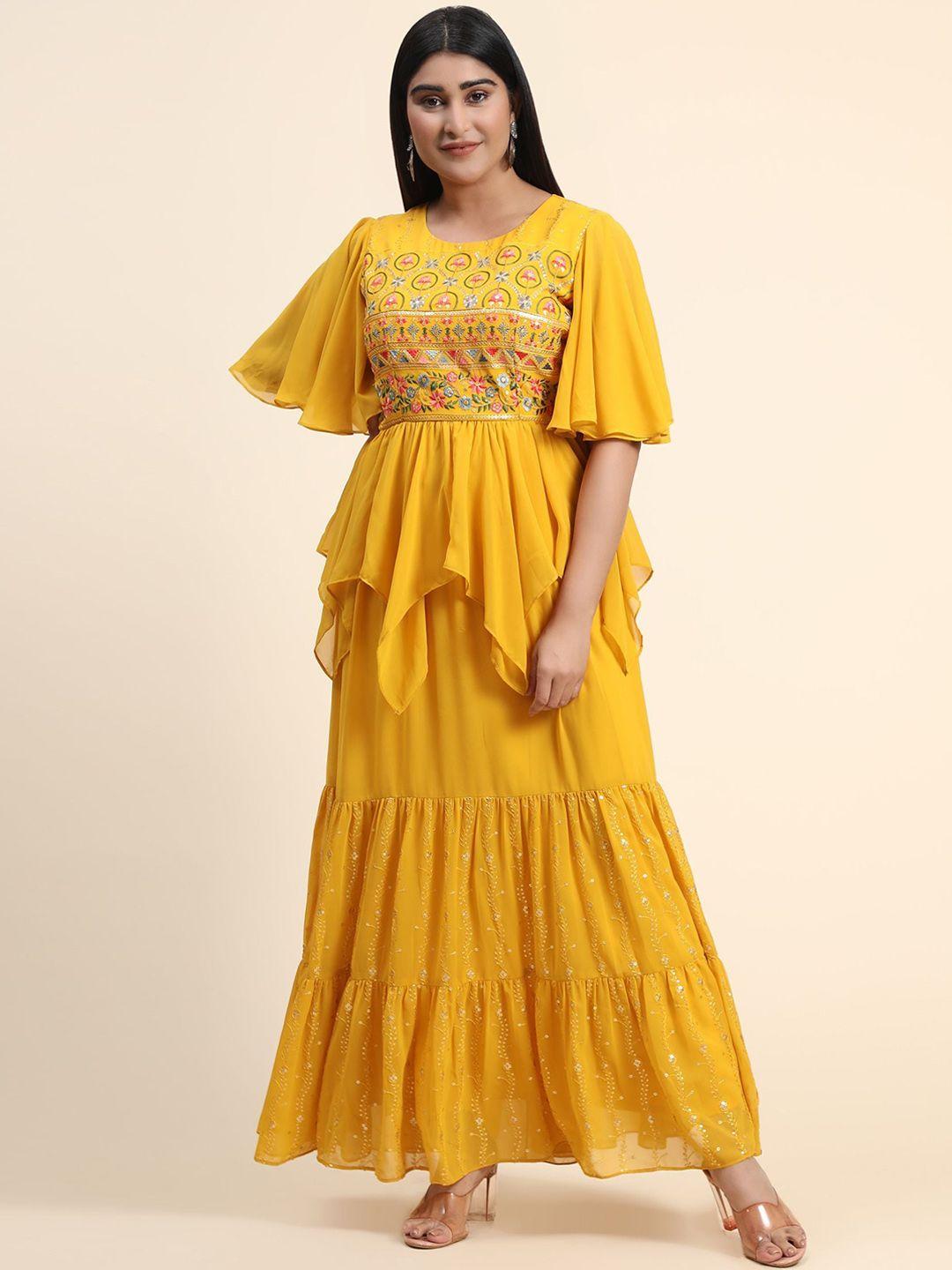 kalini-ethnic-motifs-embroidered-layered-georgette-fit-&-flare-maxi-ethnic-dress