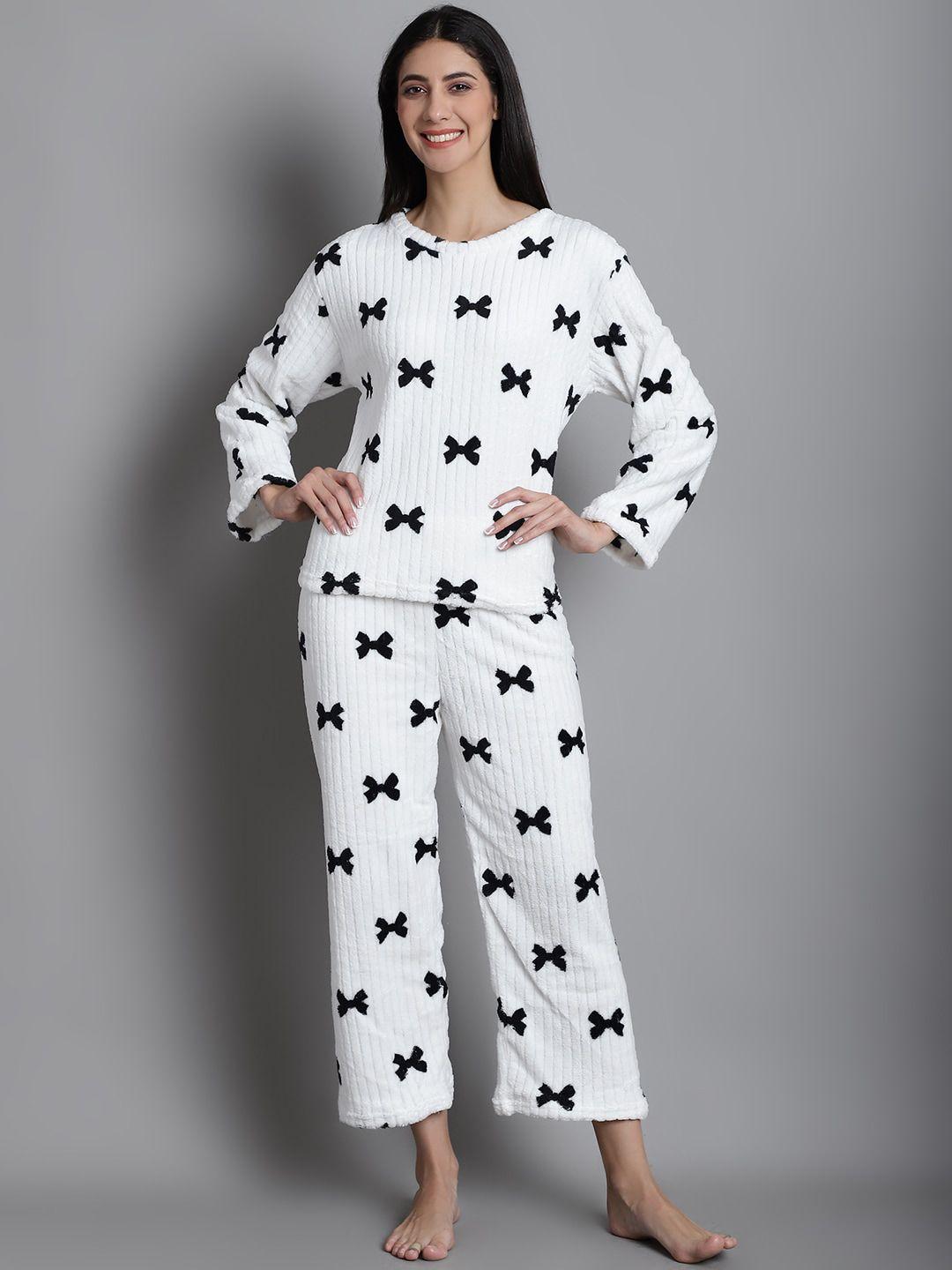 gracit-printed-round-neck-t-shirt-&-pyjamas
