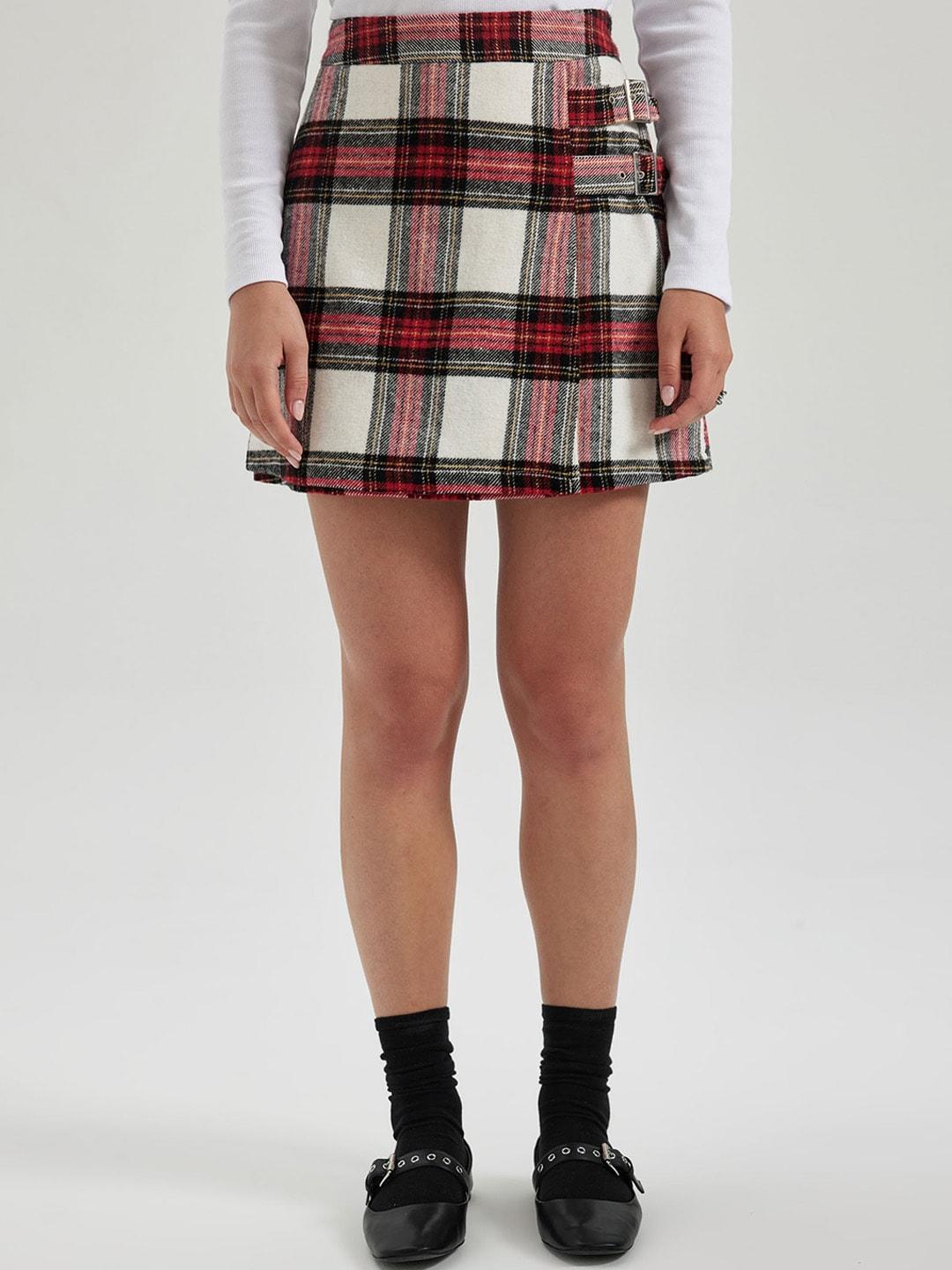 defacto-checked-a-line-mini-skirt