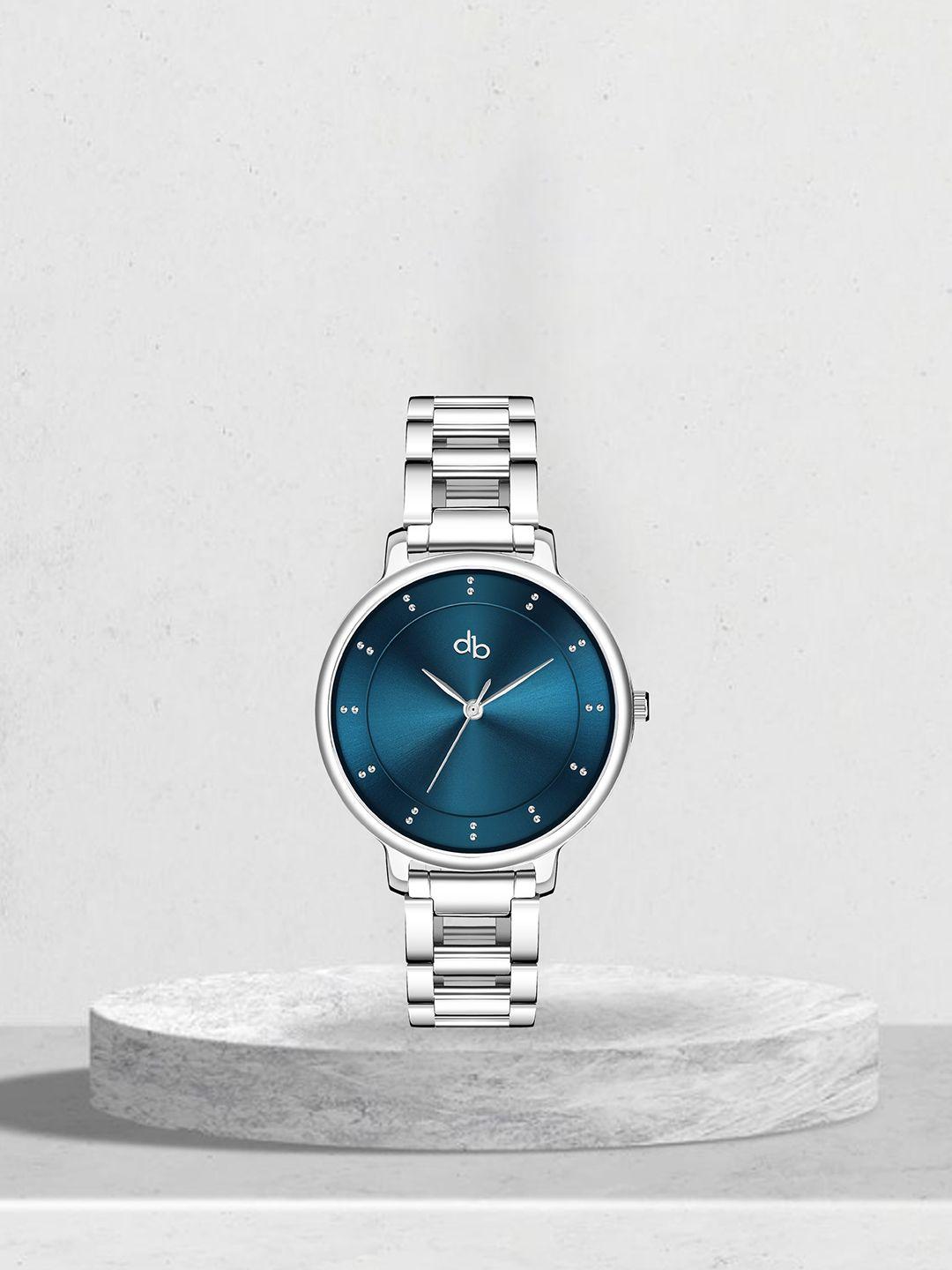 dressberry-women-blue-embellished-dial--stainless-steel-straps-analogue-watch-db-007-blue