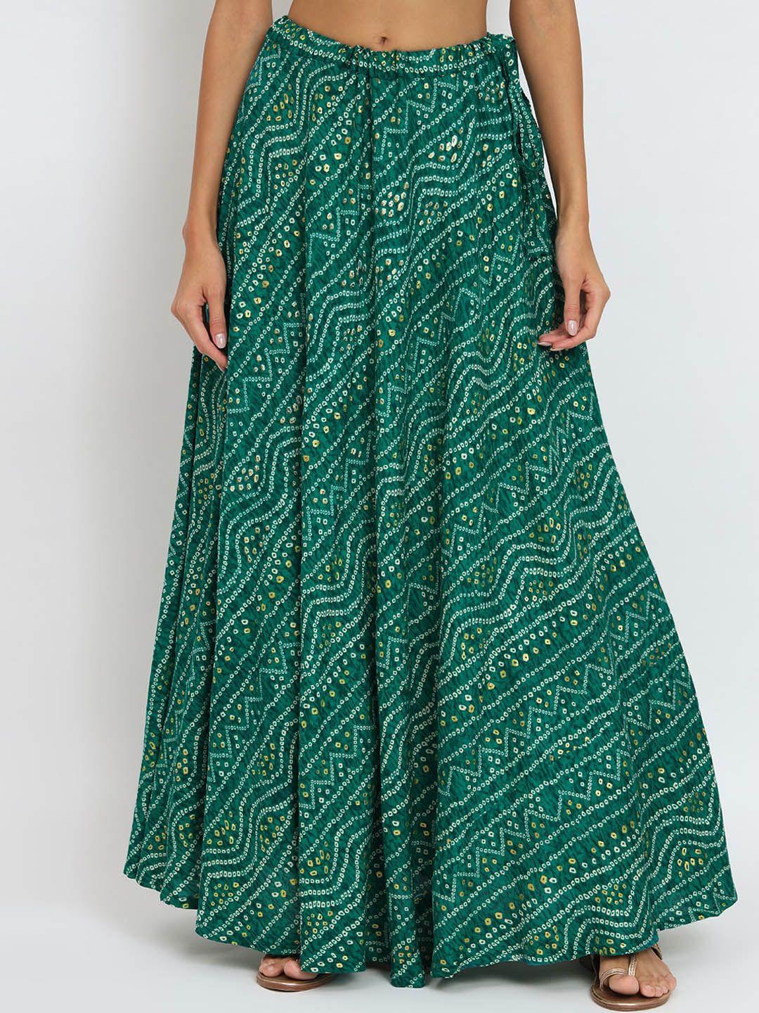 studio-rasa-bandhani-printed-flared-maxi-skirt