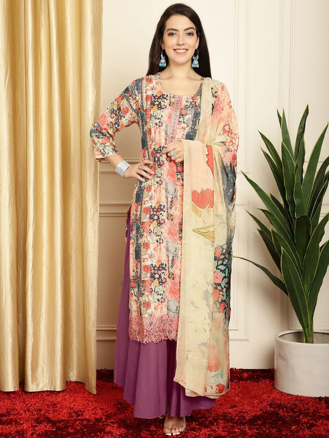 stylee-lifestyle-cream-coloured-&-pink-printed-pure-silk-unstitched-dress-material