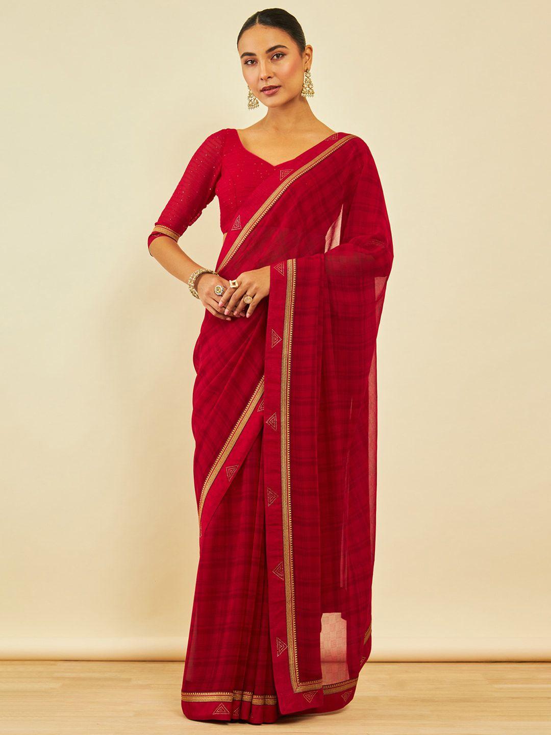 soch-checked-beads-and-stones-saree